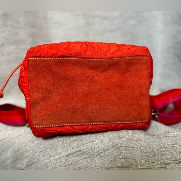 Coach - Vintage 2004 Orange Quilted Nylon & Leather Coach Mini Backpack With COA - Picture 6 of 11